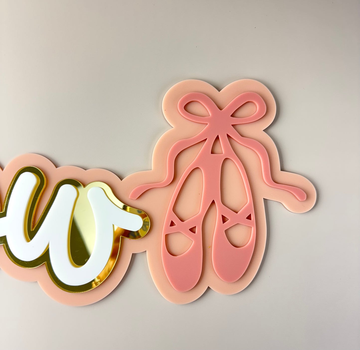 Custom Name Sign Detailed | Triple layered acrylic name plaque - Ballet