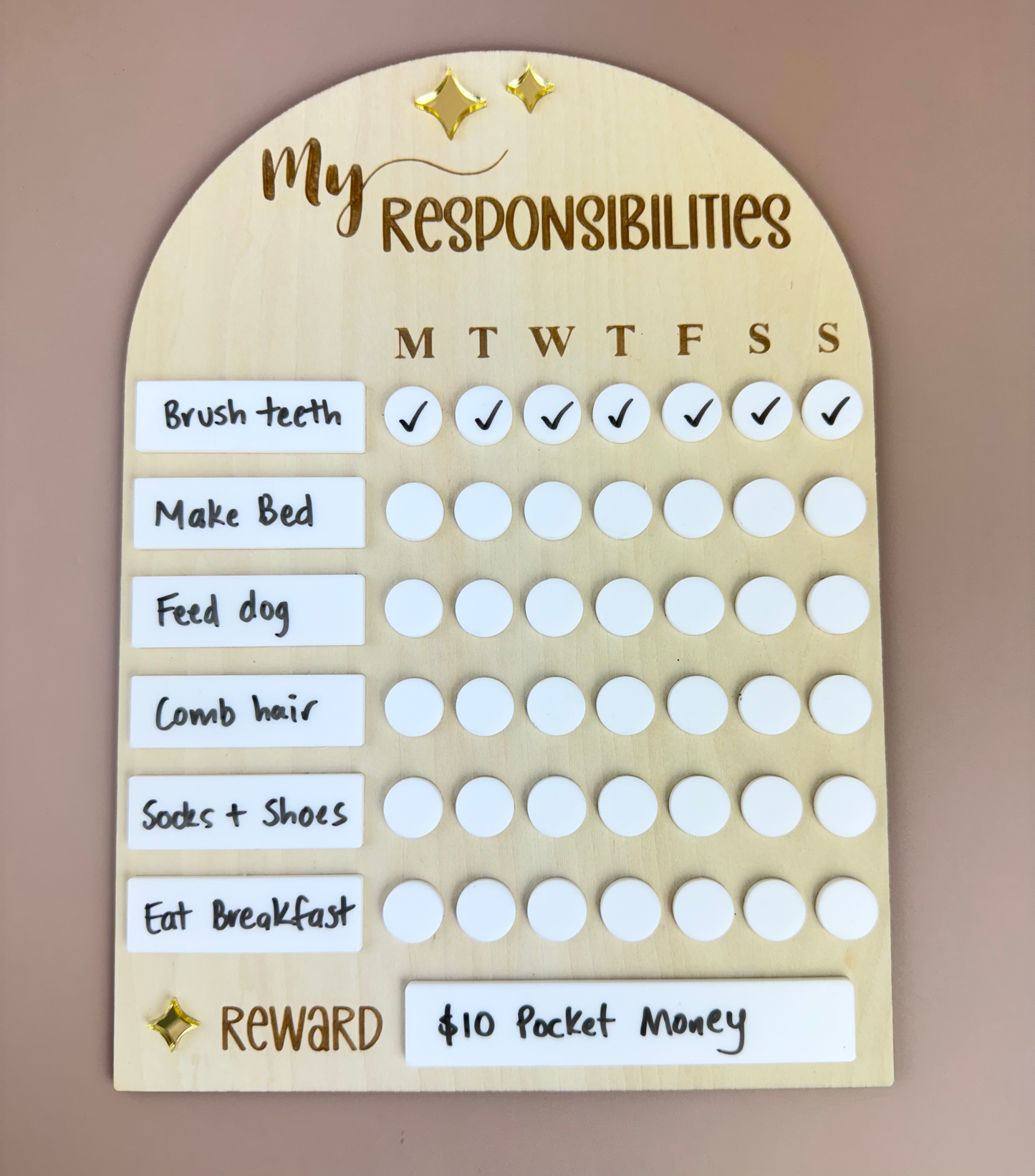 My Responsibilities - Reusable Chore Chart