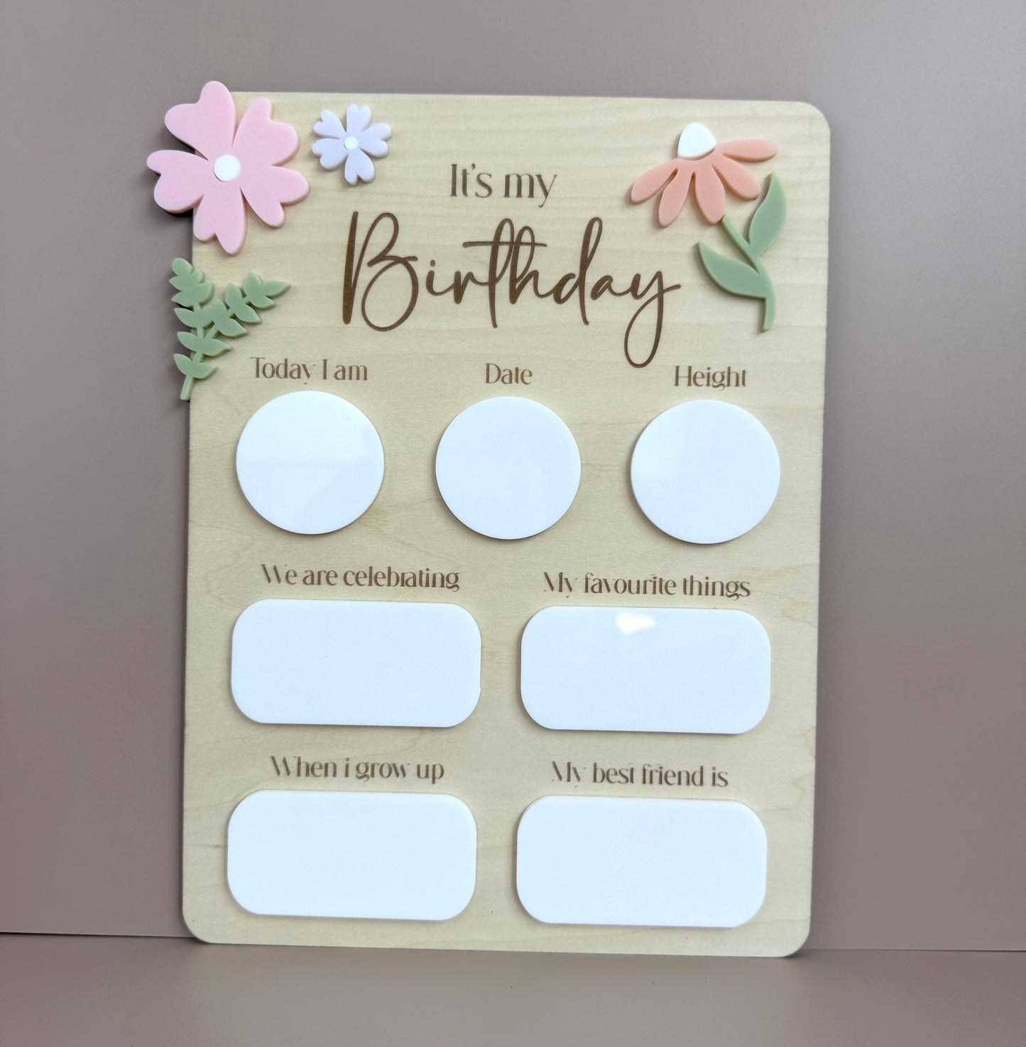 Birthday Board - It's my Birthday - Floral