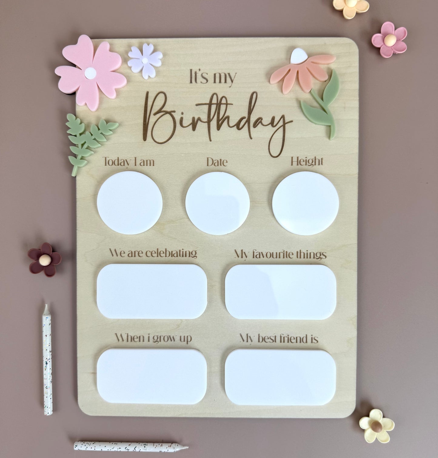 Birthday Board - It's my Birthday - Floral