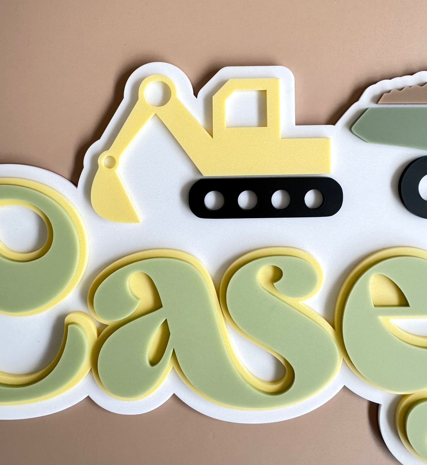 Custom Name Sign Detailed | Layered acrylic name plaque - Diggers