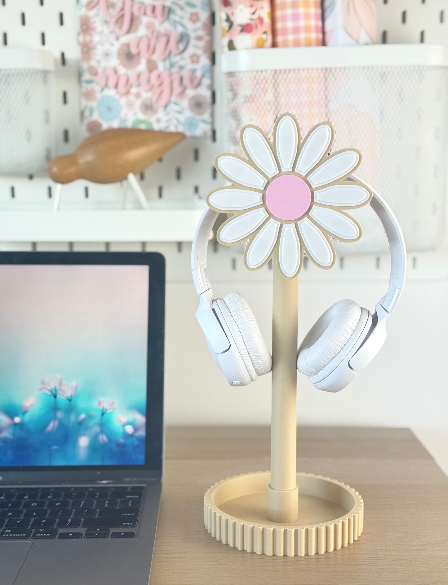 Headphone Stand Organiser - Flower