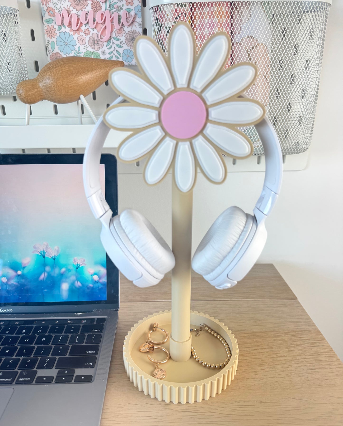 Headphone Stand Organiser - Flower