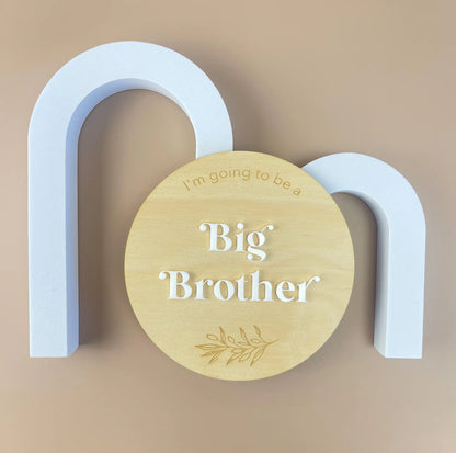 I'm going to be a big brother - white acrylic -Pregnancy Announcement Plaque