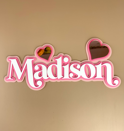 Custom Name Sign Detailed | Layered acrylic name plaque - Hearts