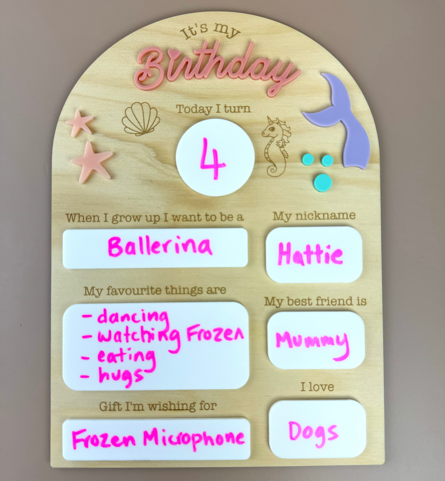 Birthday Board - It's my Birthday - Mermaids