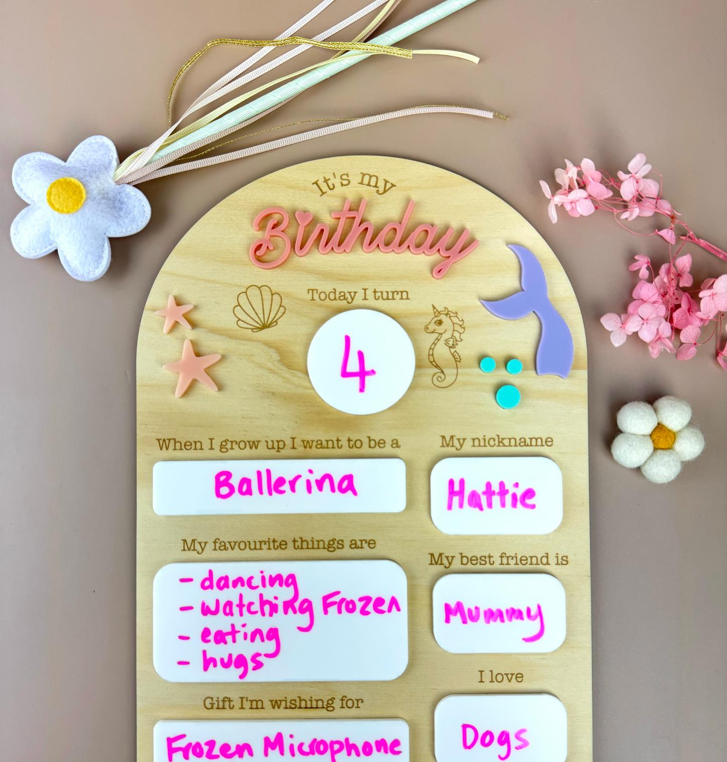 Birthday Board - It's my Birthday - Mermaids