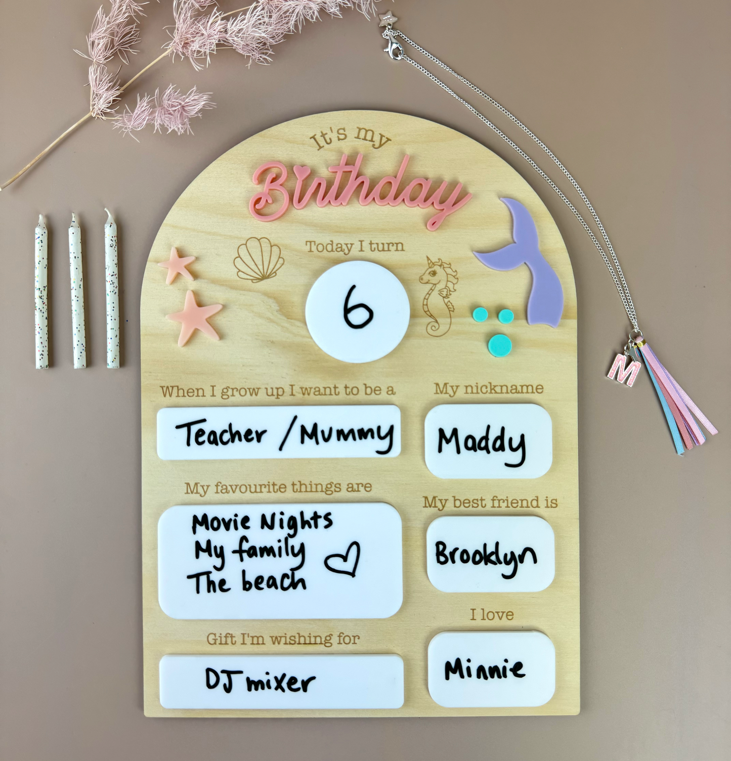 Birthday Board - It's my Birthday - Mermaids