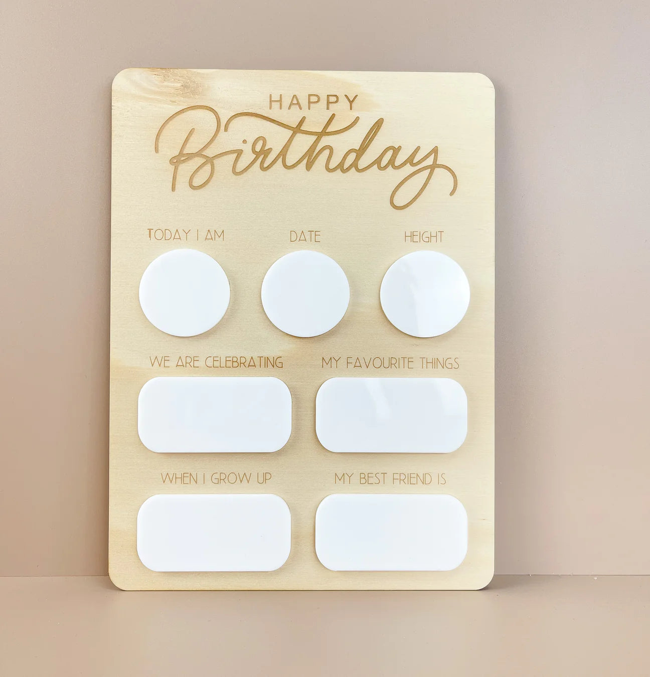 Birthday Board - Fill in each year - Happy Birthday