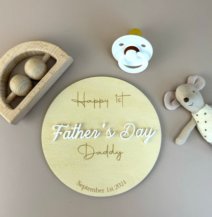 Happy 1st Father's Day 2024 Plaque