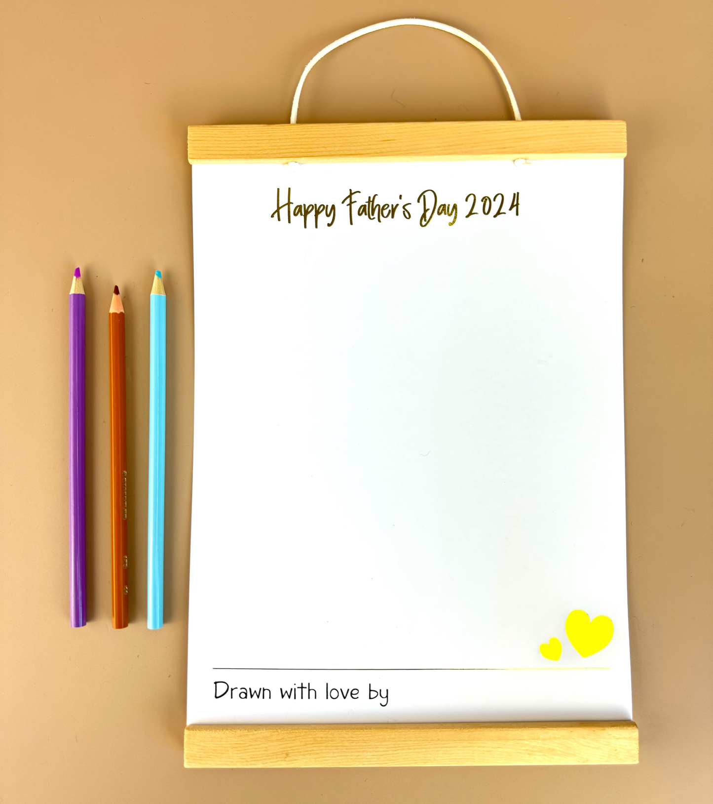 Fathers day drawing set for kids with poster hanger