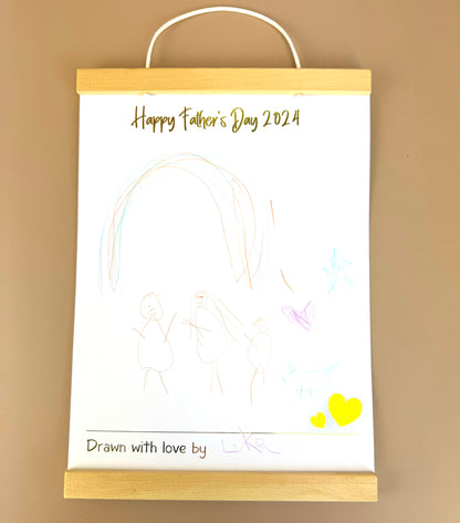 Fathers day drawing set for kids with poster hanger