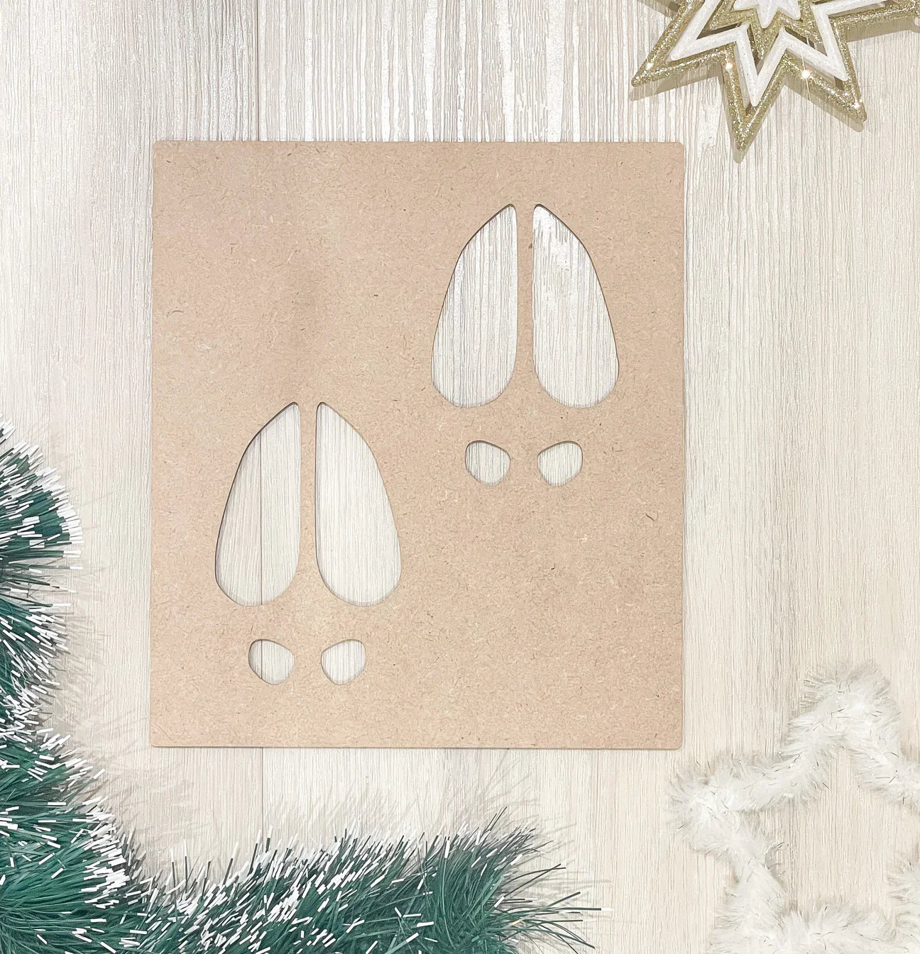 Reindeer Footprint Stencil