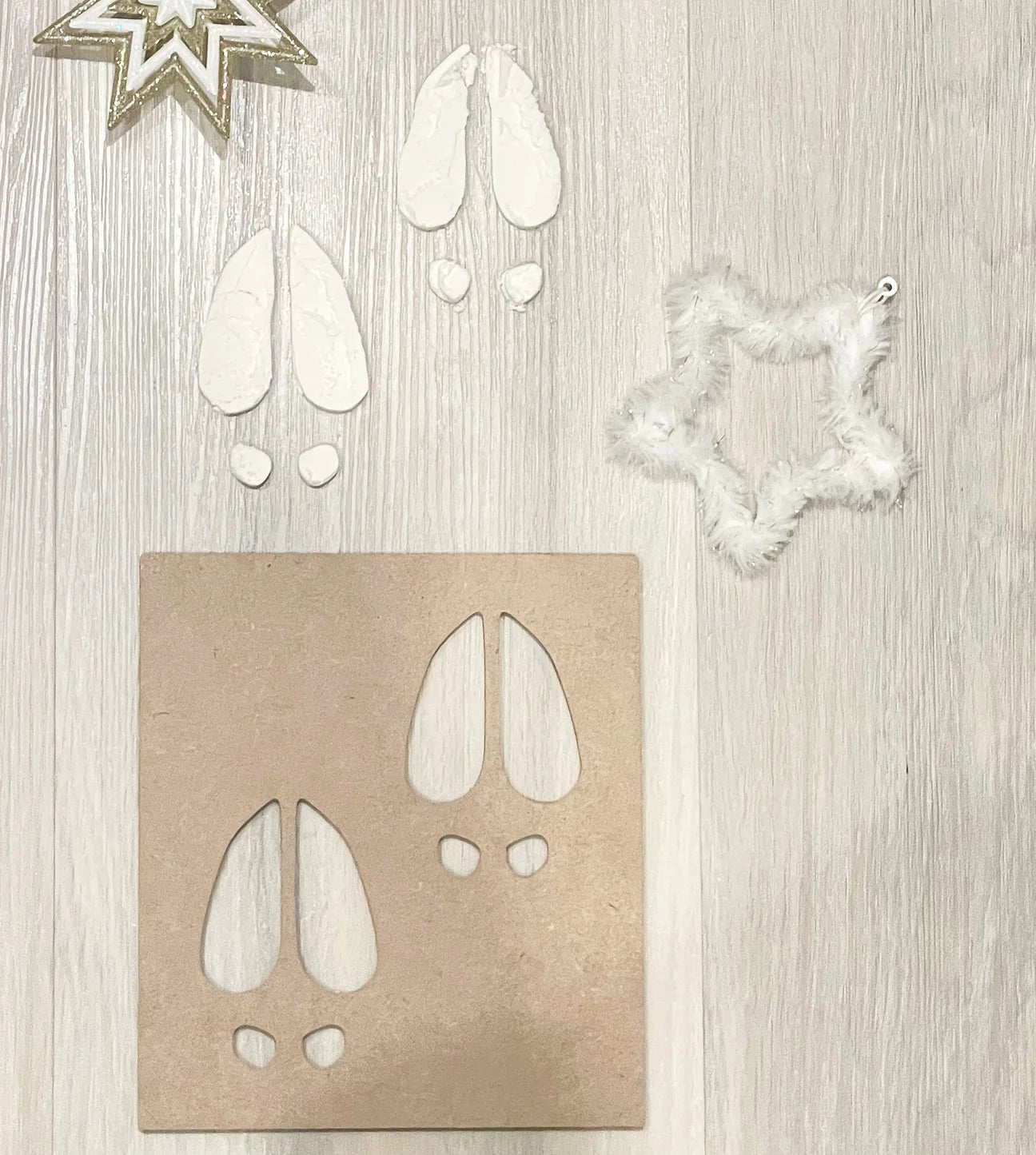 Reindeer Footprint Stencil