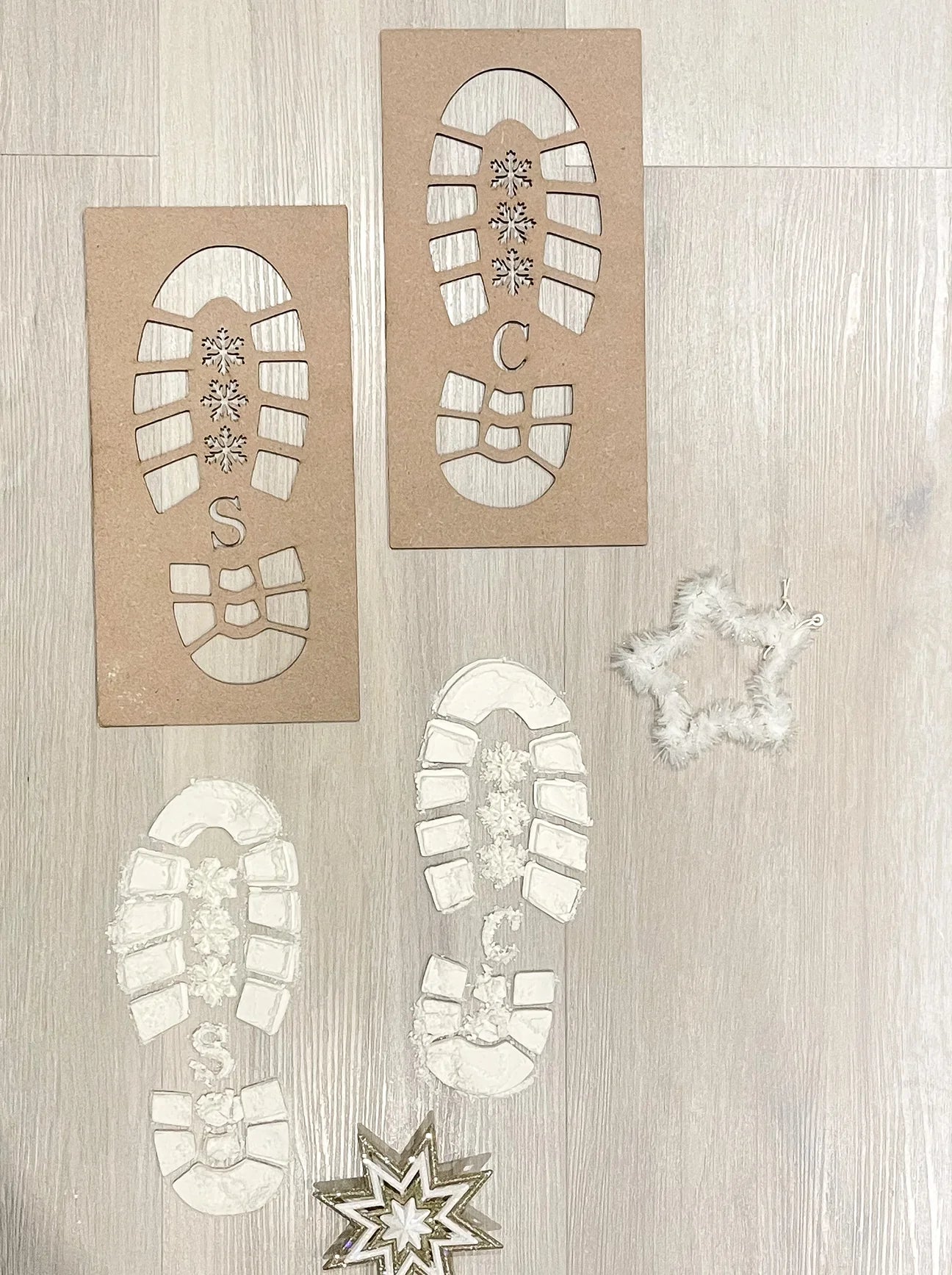 Santa Footprint Stencil