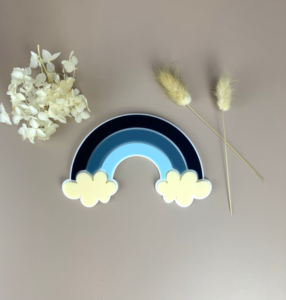 Acrylic Decor Shapes - Blue Rainbow