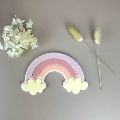 Acrylic Decor Shapes - Pink Rainbow