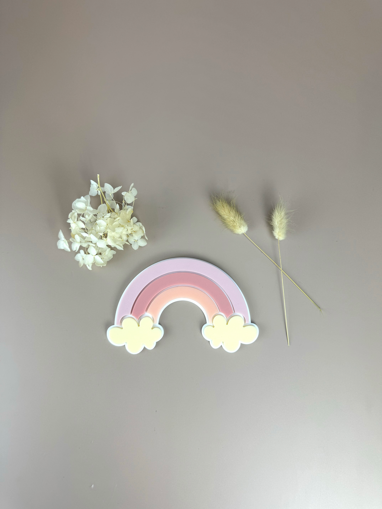 Acrylic Decor Shapes - Pink Rainbow