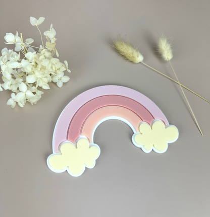 Acrylic Decor Shapes - Pink Rainbow