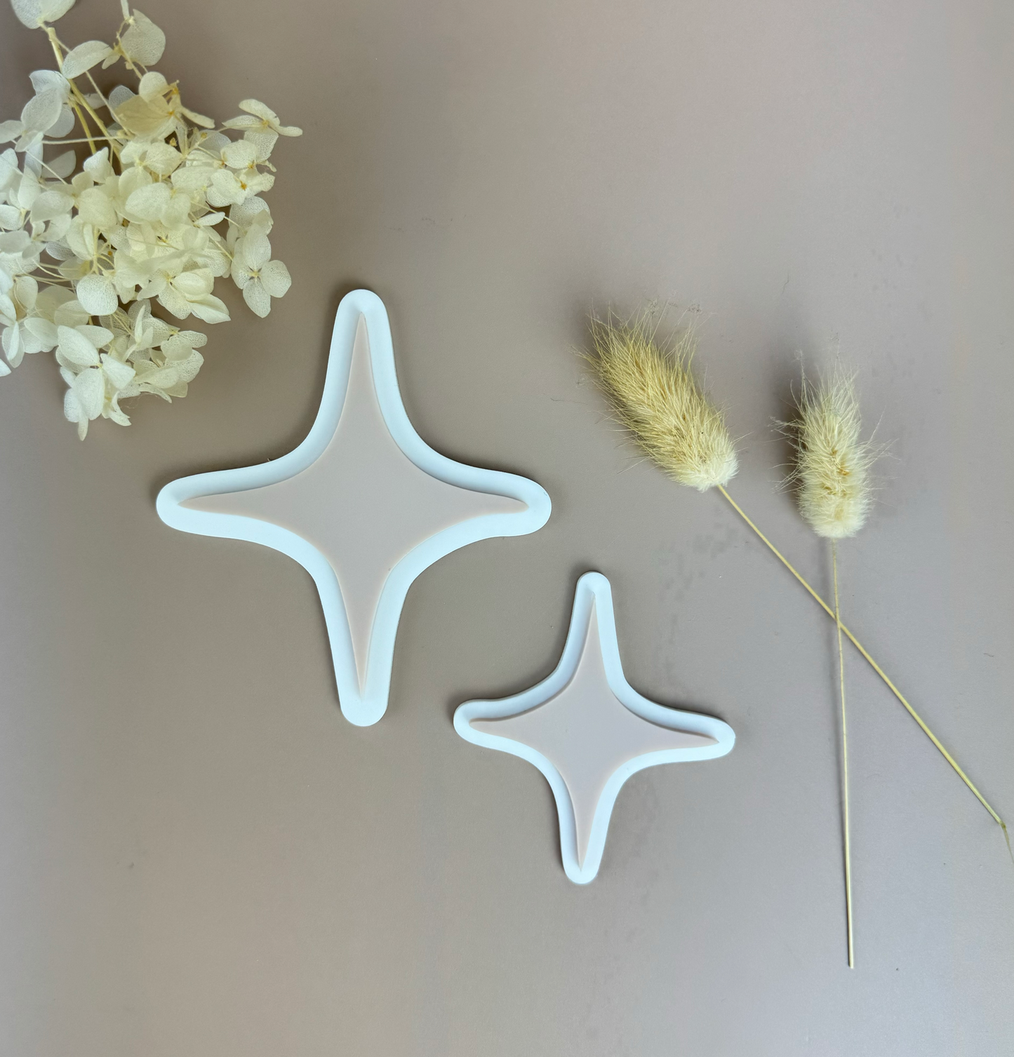 Acrylic Decor Shapes - Neutral Stars