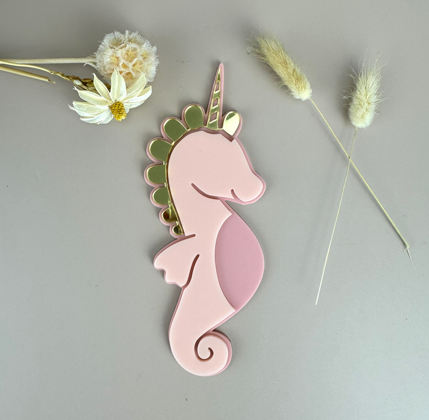 Acrylic Decor Shapes - Unicorn Seahorse