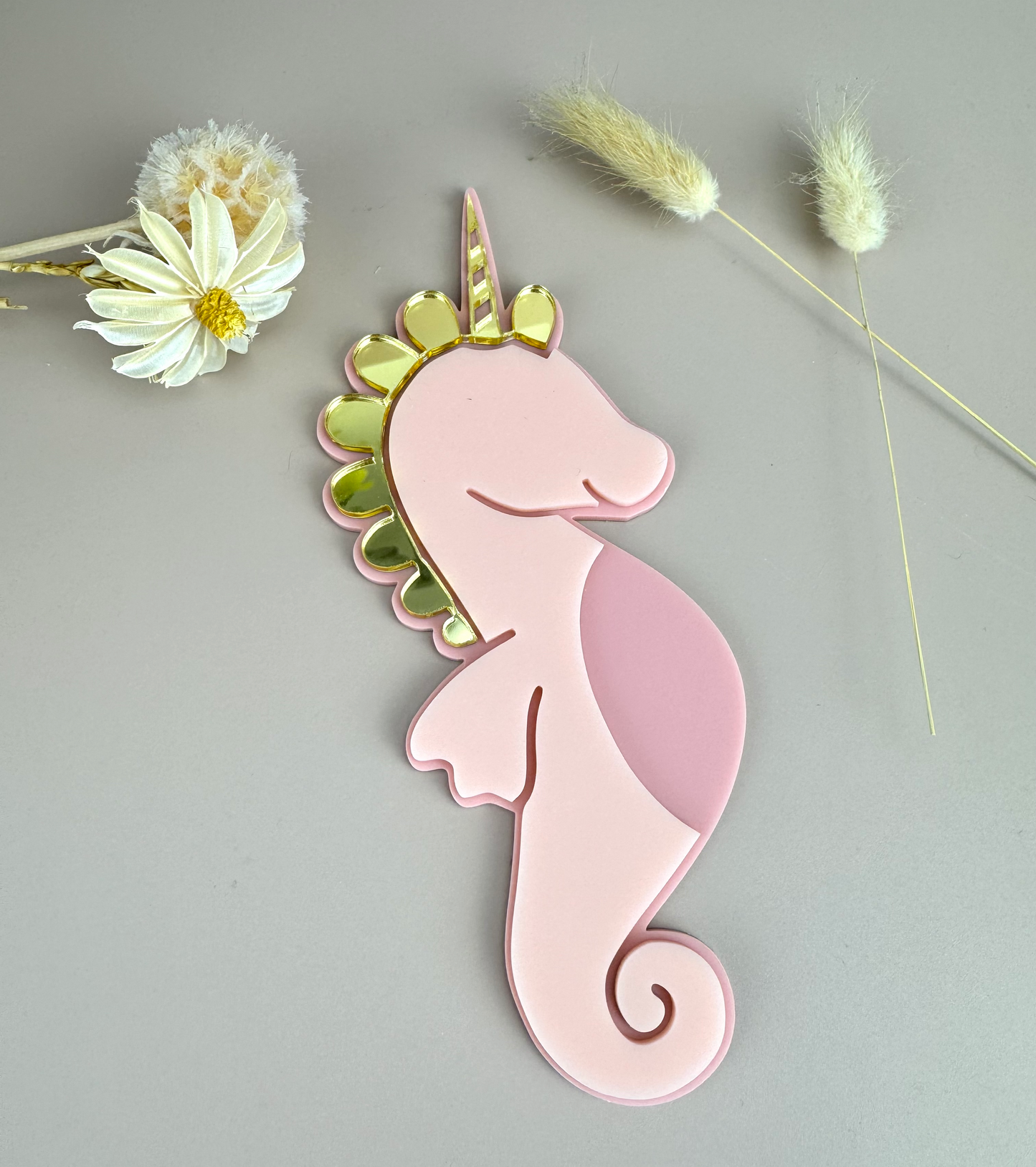 Acrylic Decor Shapes - Unicorn Seahorse