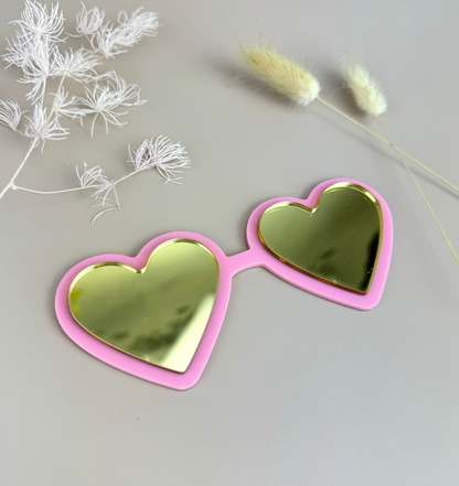 Acrylic Decor Shapes - Heart Sunglasses