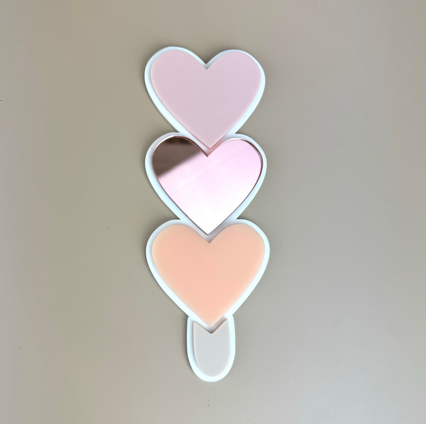 Acrylic Decor Shapes - Heart Trio Ice Cream