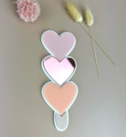 Acrylic Decor Shapes - Heart Trio Ice Cream