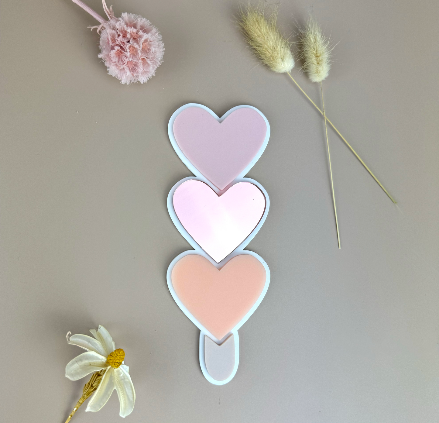 Acrylic Decor Shapes - Heart Trio Ice Cream