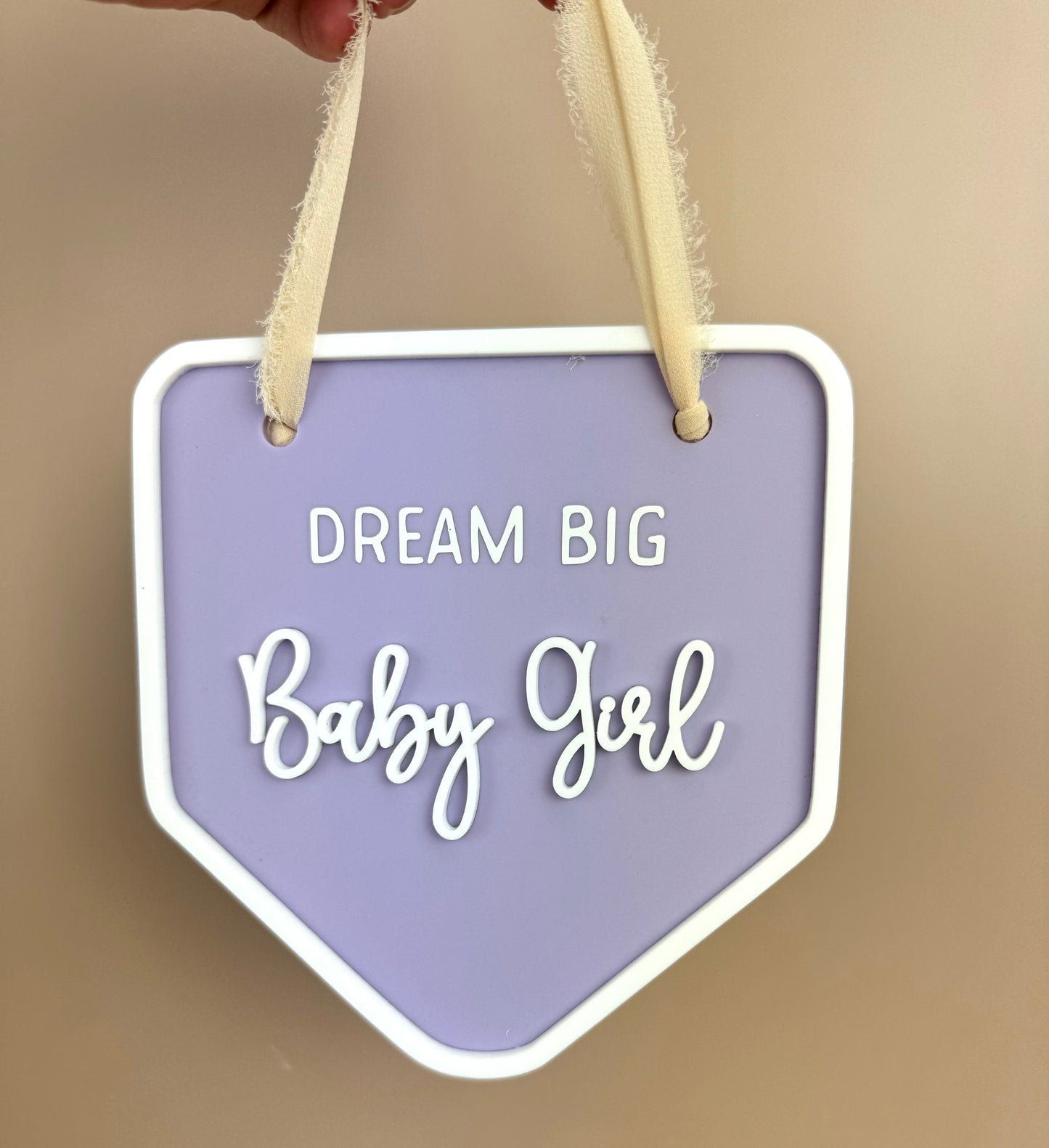 Decor Wall Banner - Dream Big Baby Girl