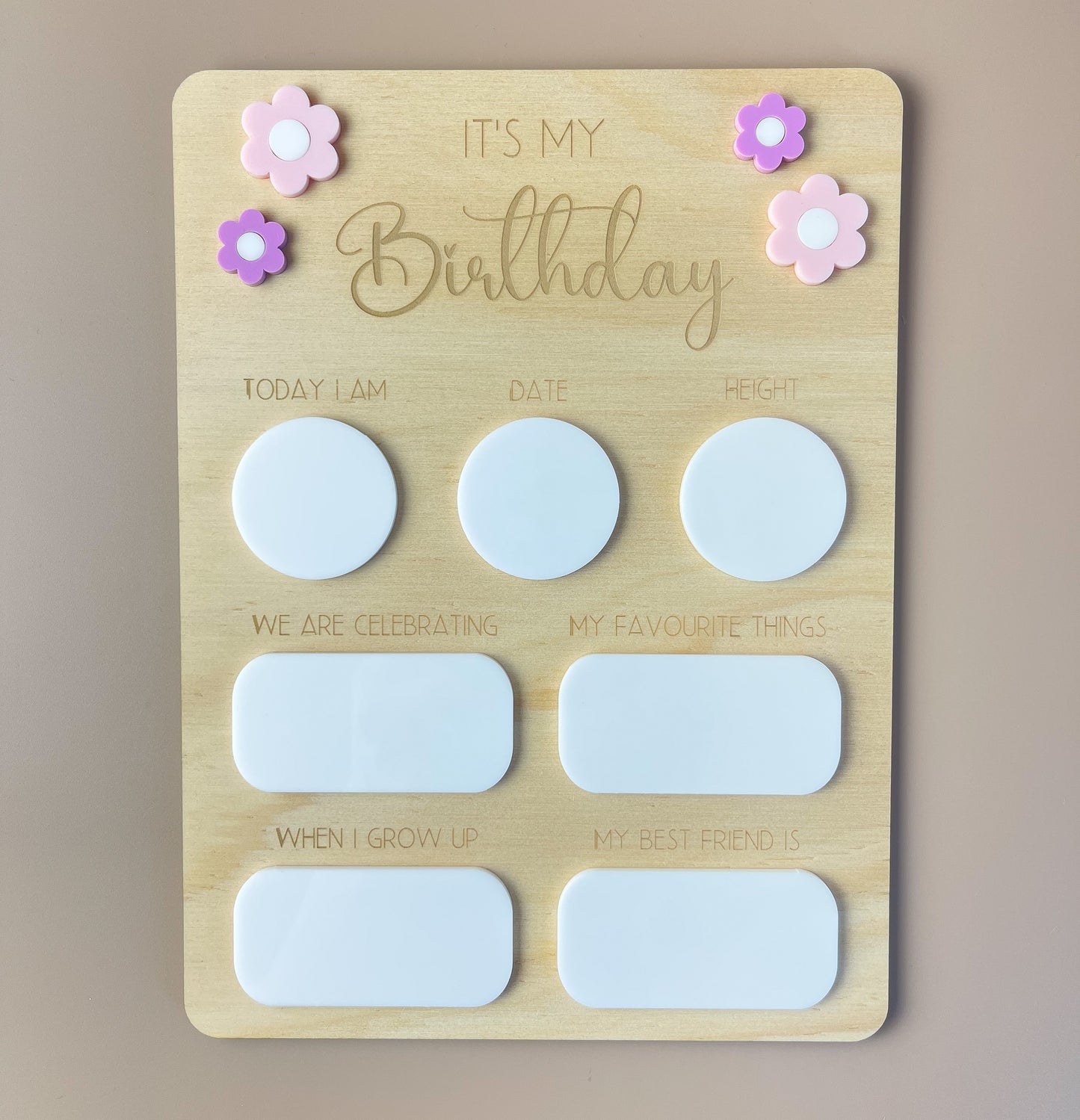 Birthday Board - It's my Birthday - Floral