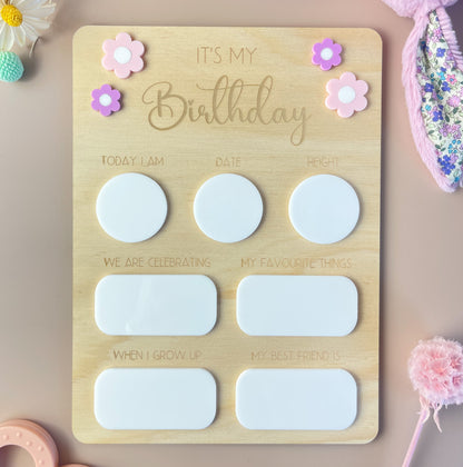 Birthday Board - It's my Birthday - Floral