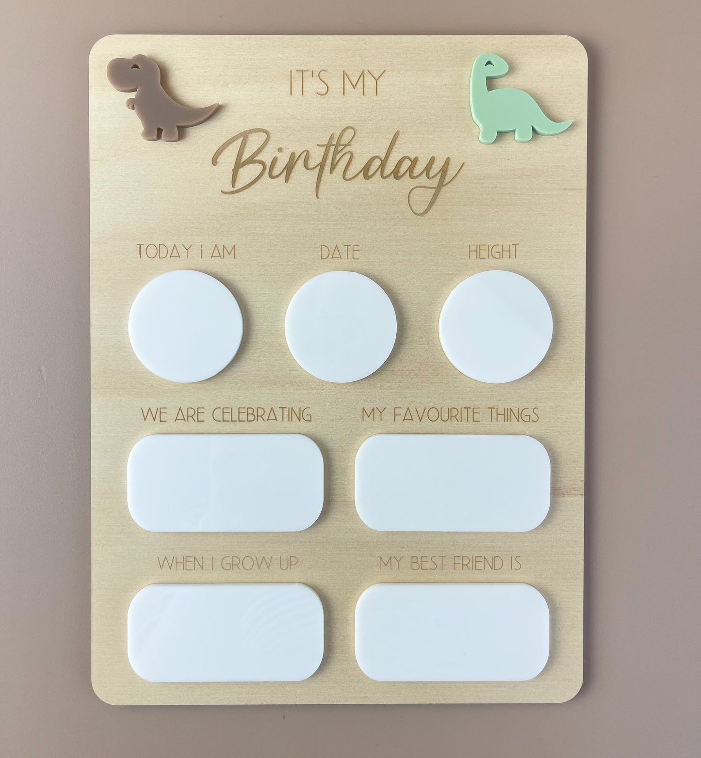 Birthday Board - It's my Birthday - Dinosaurs