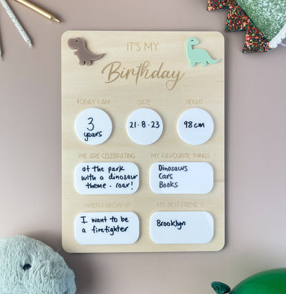 Birthday Board - It's my Birthday - Dinosaurs