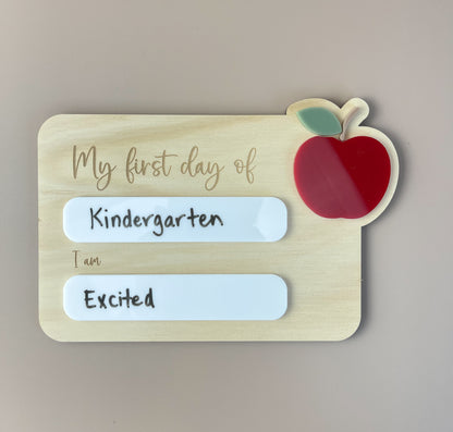 My first day of - Apple - School Board