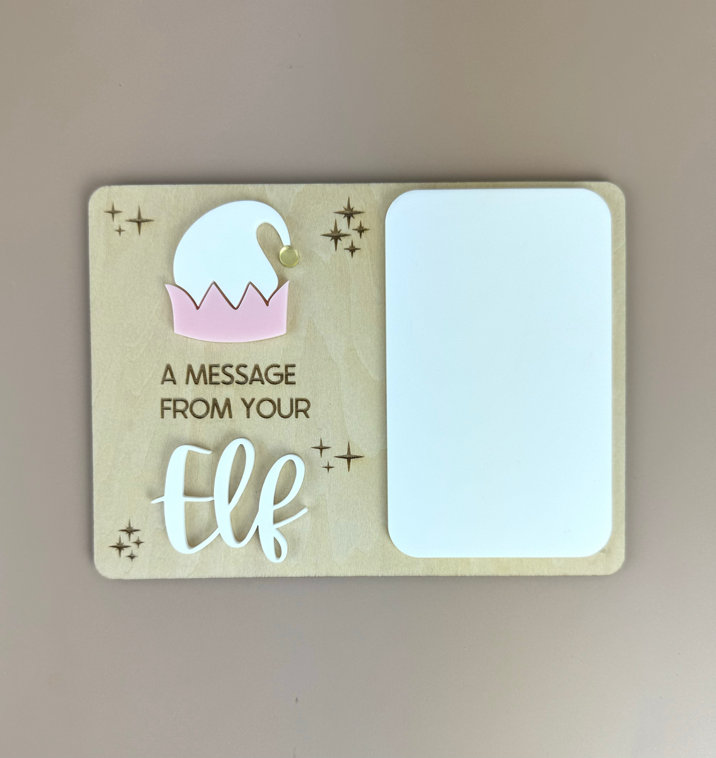 A message from your elf reusable board - Blush