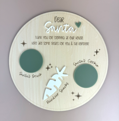 Dear Santa Tray - Round Olive - Christmas Eve Treat Board