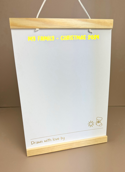 Kids Christmas Drawing Kit - with magnetic poster hanger