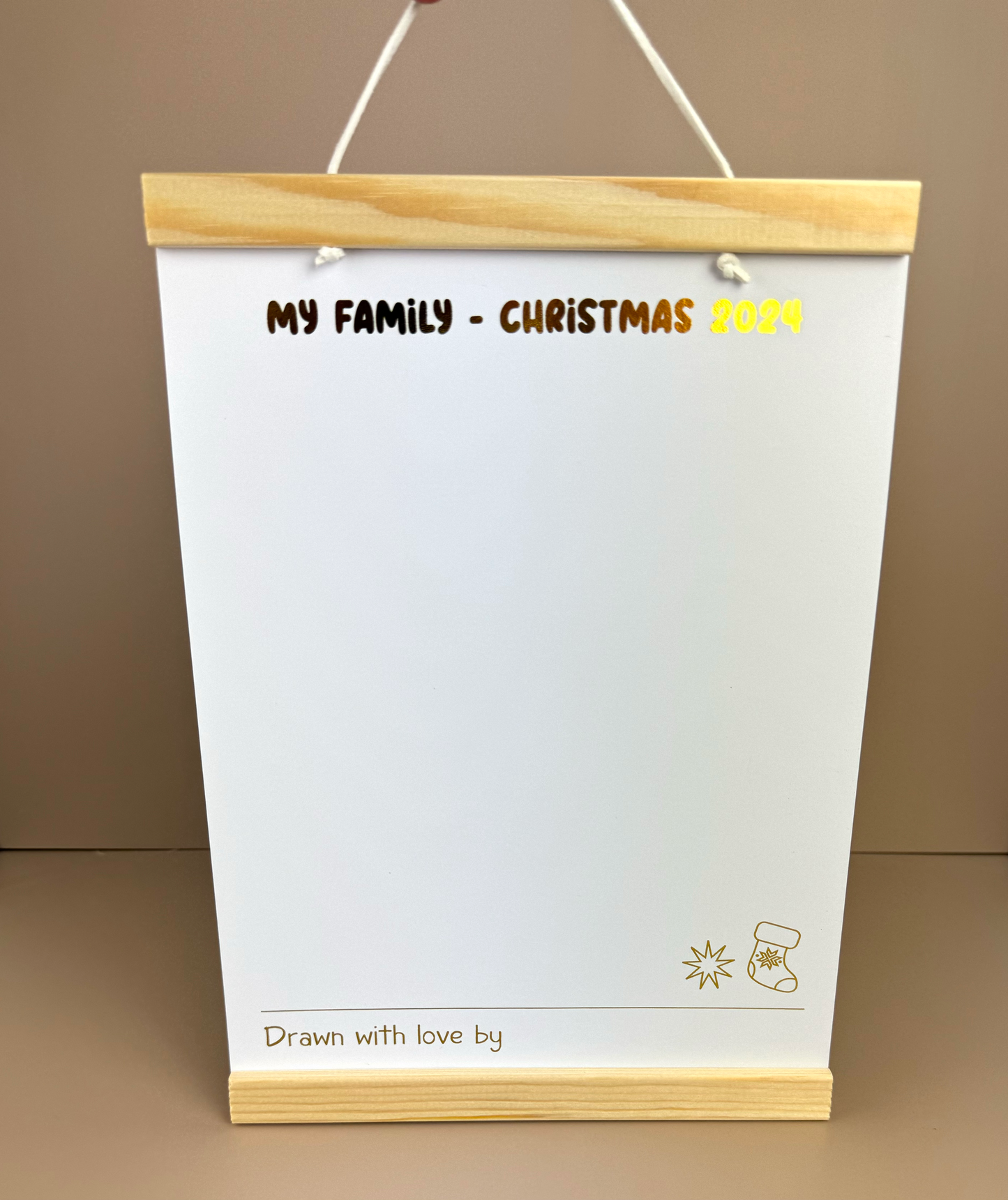 Kids Christmas Drawing Kit - with magnetic poster hanger