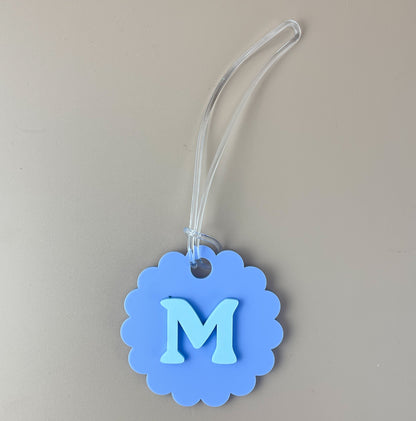 Initial Bag Tag - Blue - Choose your Letter