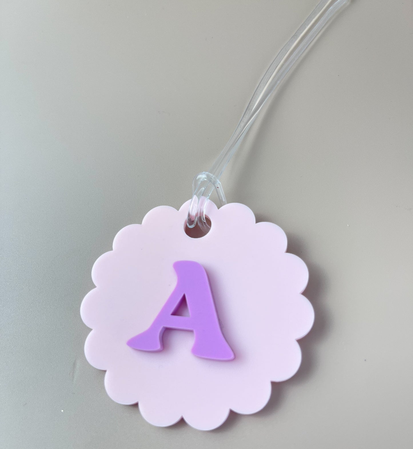 Initial Bag Tag - Pink - Choose your Letter