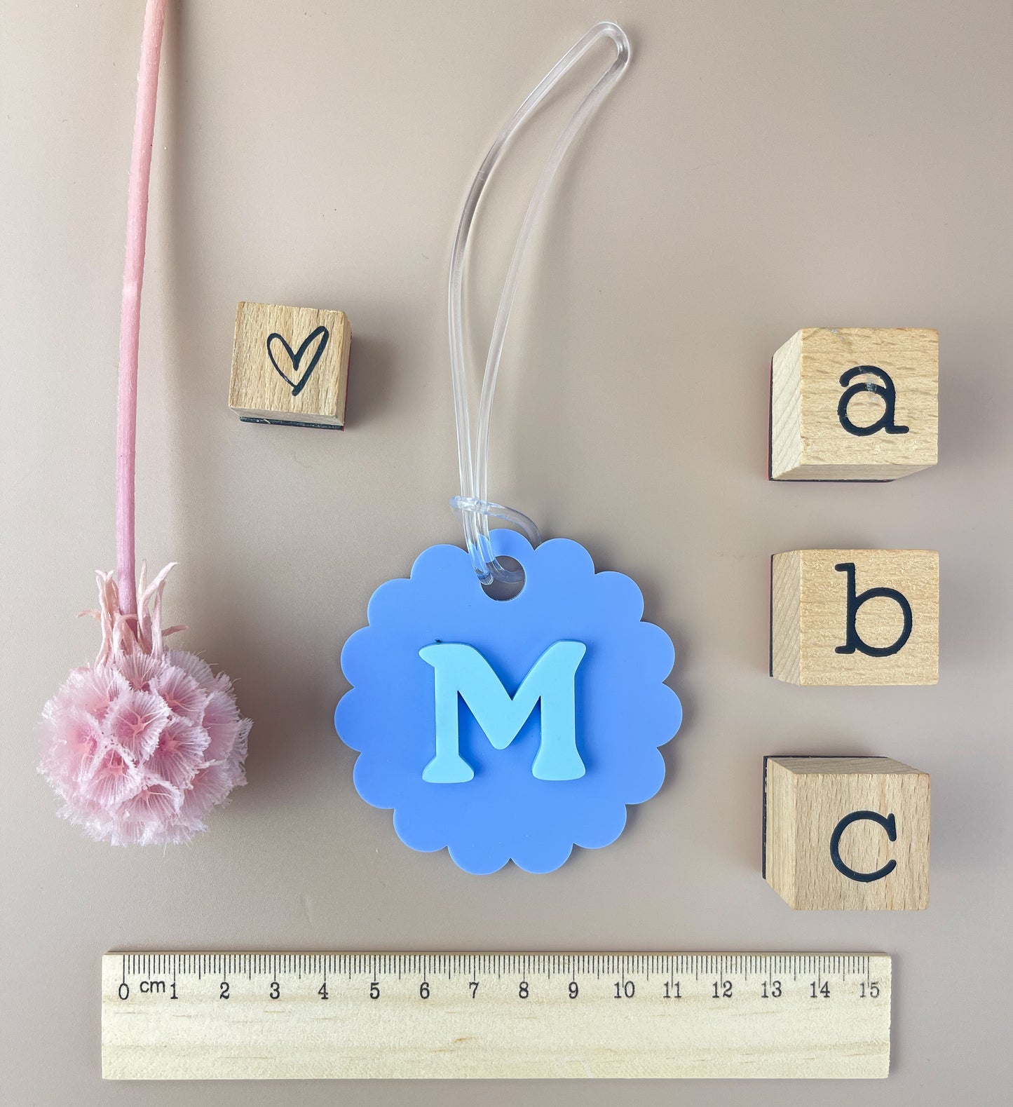 Initial Bag Tag - Blue - Choose your Letter