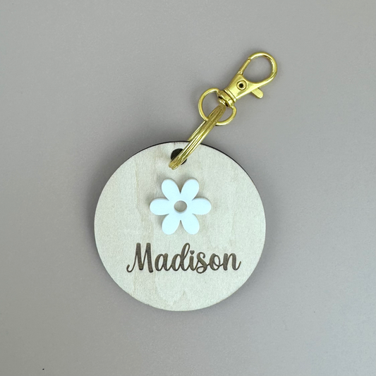 Personalised Name Bag Tag - Flower