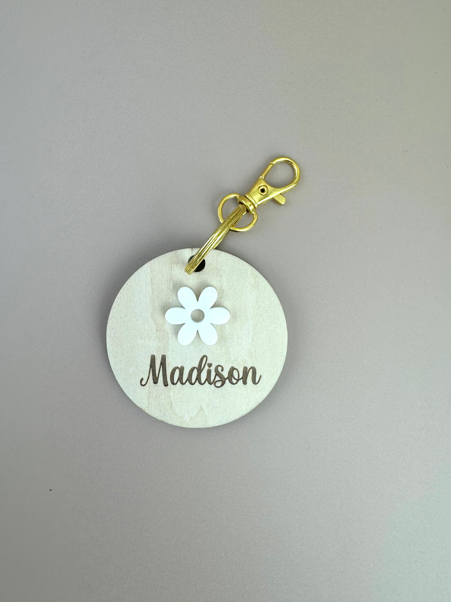 Personalised Name Bag Tag - Flower