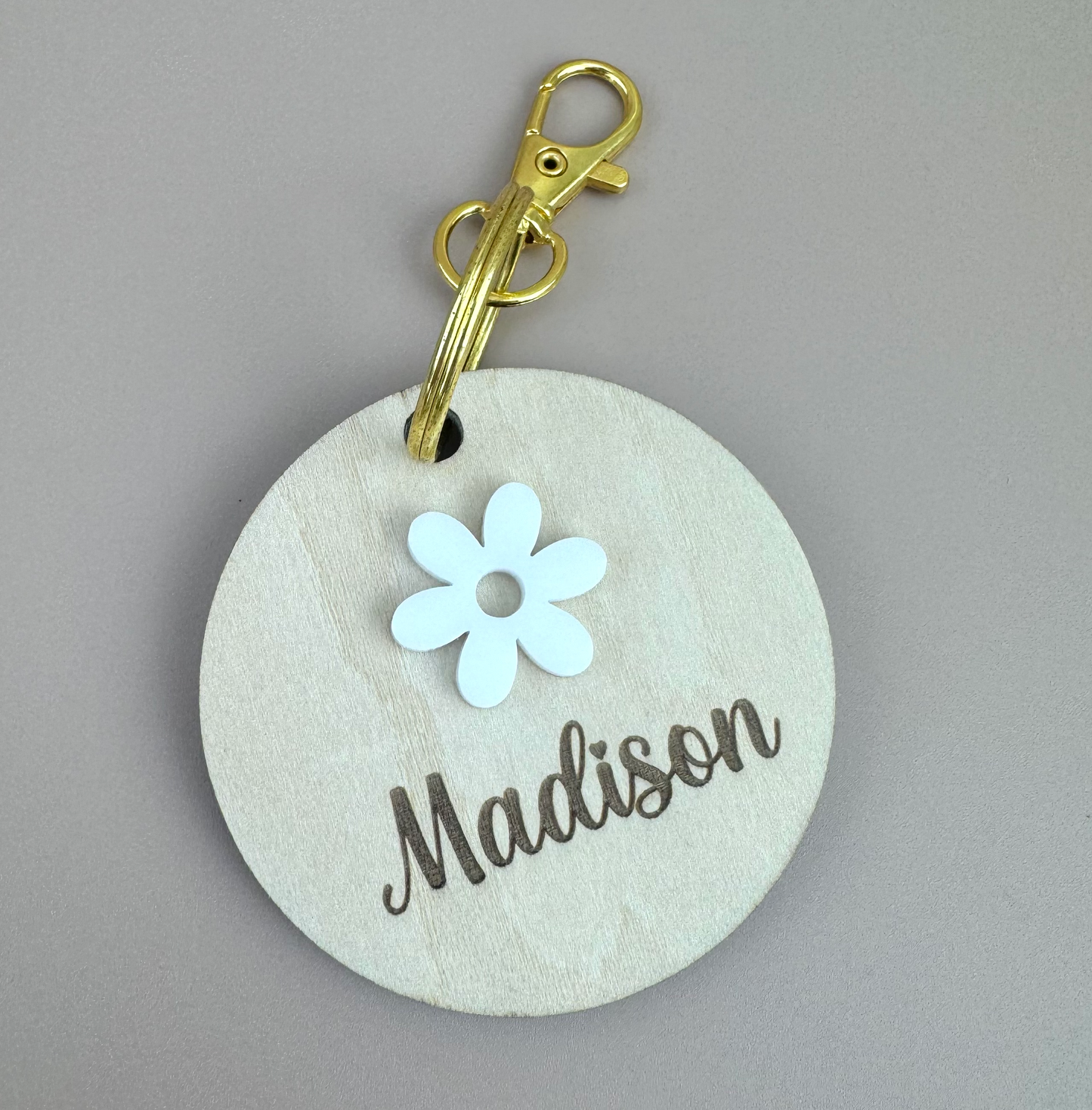 Personalised Name Bag Tag - Flower