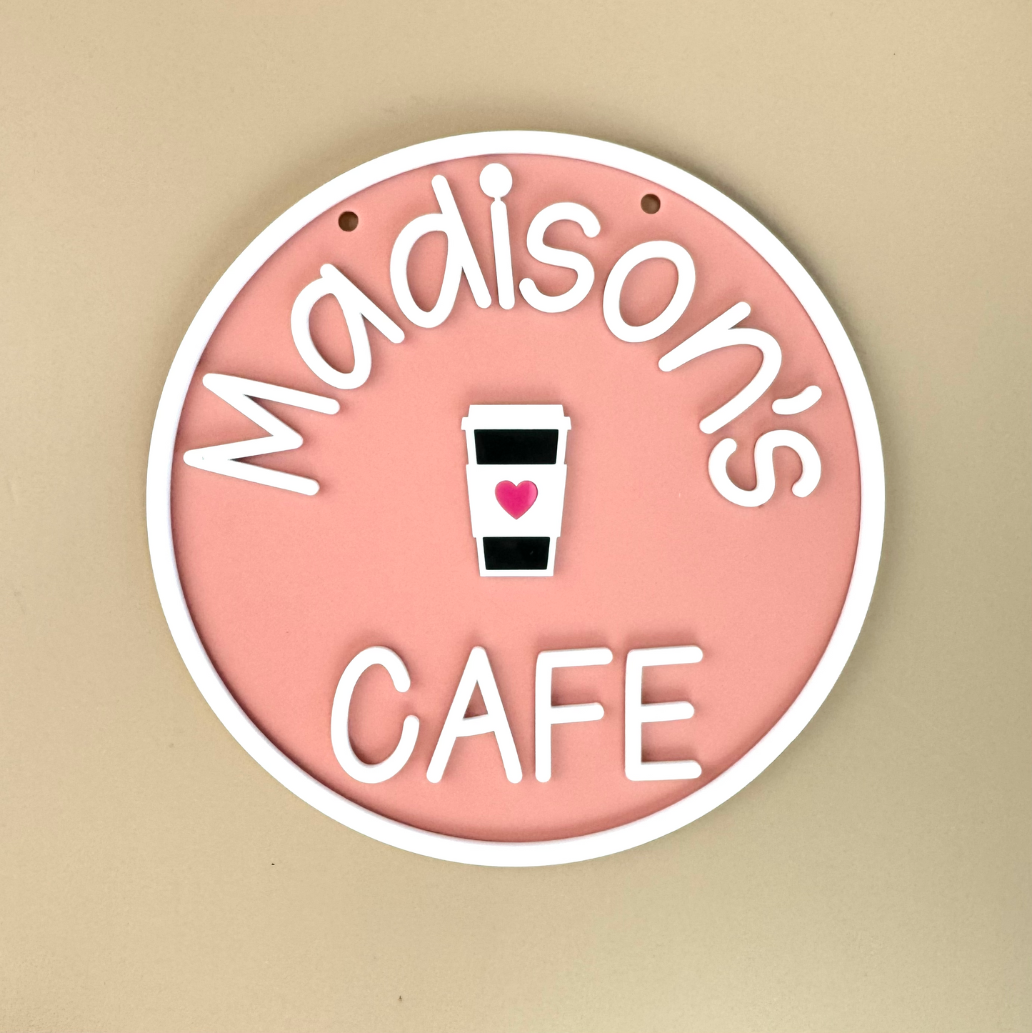 Personalised Kids Cafe Sign - Pink