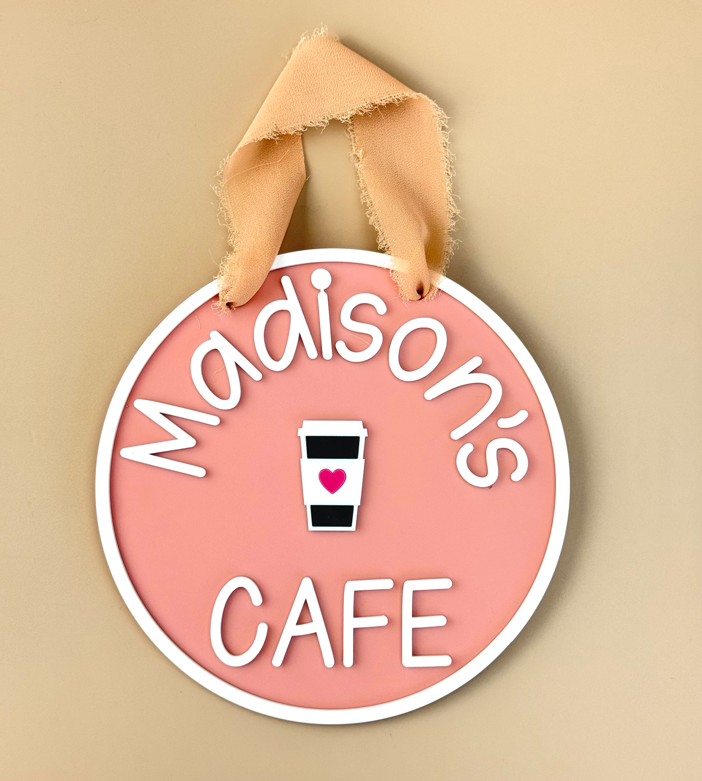 Personalised Kids Cafe Sign - Pink