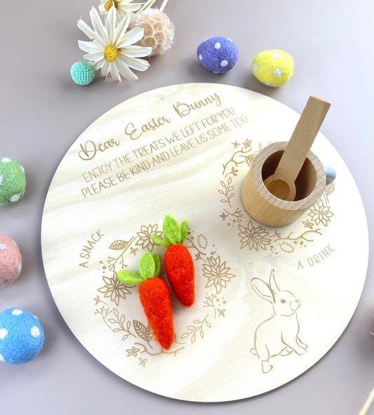 Dear Easter Bunny Tray - Simple Floral