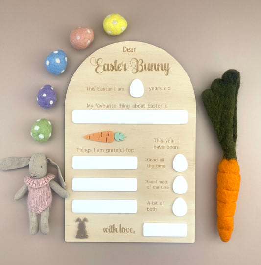 Dear Easter Bunny - Fill in Board